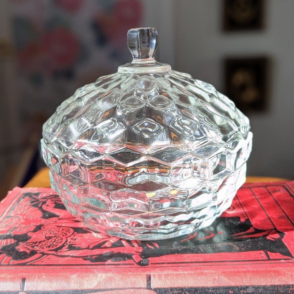 Cubist Candy Dish Vintage Fostoria
